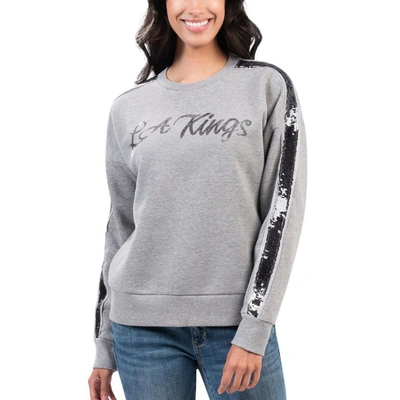 Shop G-iii 4her By Carl Banks Gray Los Angeles Kings Penalty Box Pullover Sweatshirt