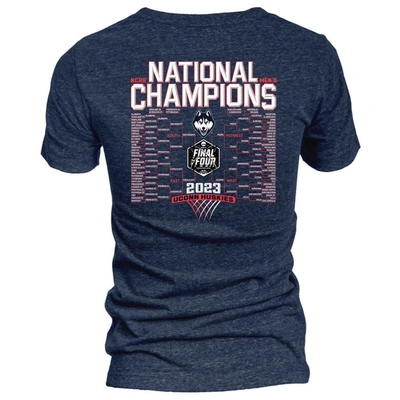 Shop Blue 84 Basketball National Champions Focus Bracket Tri-blend V-neck T-shirt In Navy