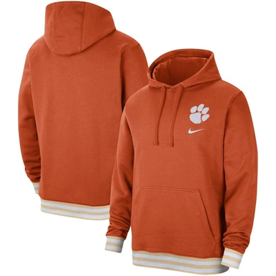Shop Nike Orange Clemson Tigers Campus Retro Fleece Pullover Hoodie