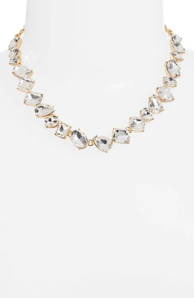 Shop Nordstrom Mixed Cut Crystal Collar Necklace In Clear- Gold