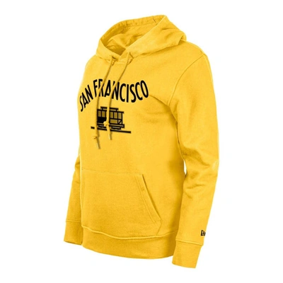 Shop New Era Gold Golden State Warriors 2023/24 City Edition Pullover Hoodie
