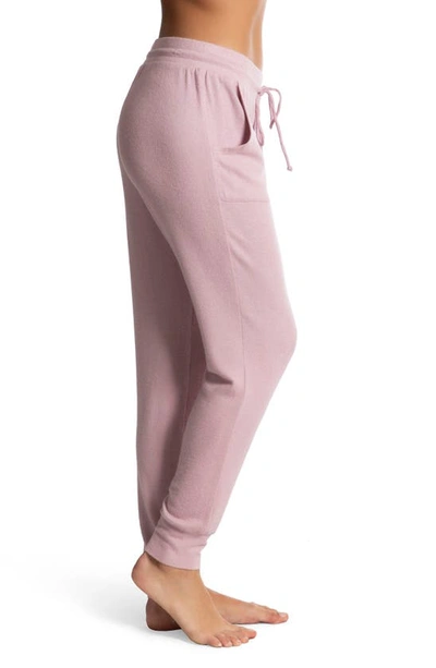 Shop Midnight Bakery Heathered Hacci Pocket Joggers In Pink Heather