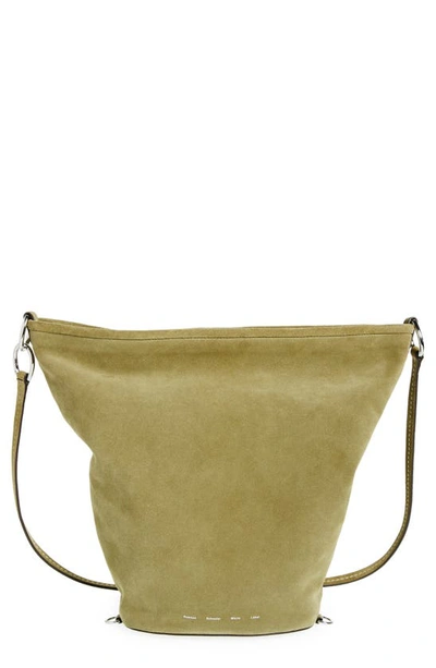 Shop Proenza Schouler White Label Spring Suede Bucket Bag In Bamboo