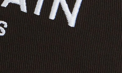 Shop Balmain Logo Embroidered Cotton Baseball Cap In Black/ White