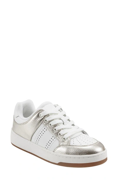 Shop Marc Fisher Ltd Flynnt Sneaker In Silver/ White
