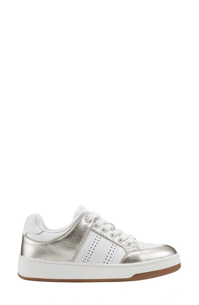 Shop Marc Fisher Ltd Flynnt Sneaker In Silver/ White