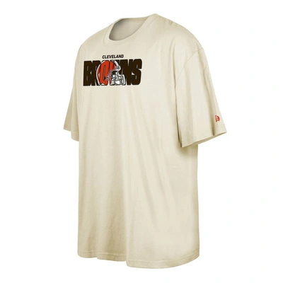 Shop New Era Cream Cleveland Browns 2023 Nfl Draft Big & Tall T-shirt