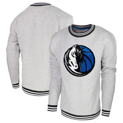Shop Stadium Essentials Heather Gray Dallas Mavericks Club Level Pullover Sweatshirt