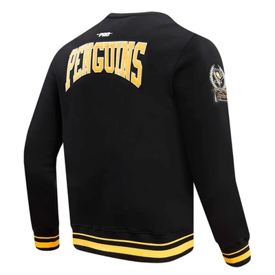 Pro Standard Men's  Black Pittsburgh Penguins Crest Emblem Pullover Sweatshirt In Black
