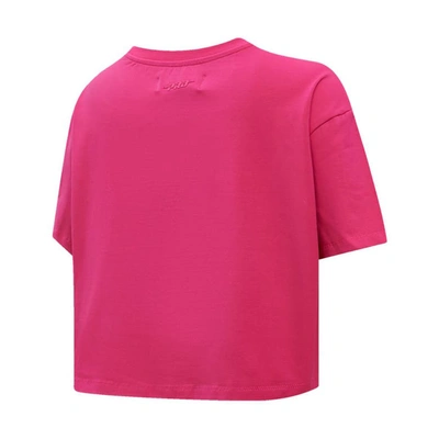 Pro Standard Washington Capitals Triple Pink Cropped Boxy T-shirt In Pink