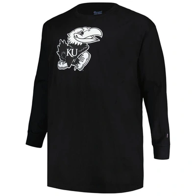 Shop Profile Black Kansas Jayhawks Big & Tall Pop Long Sleeve T-shirt