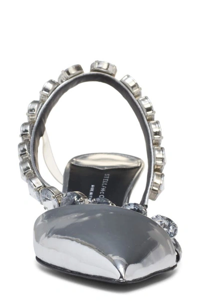 Shop Stella Mccartney Iconic Mirror Crystal Slingback Pump In 8162 Silver/ Crystal