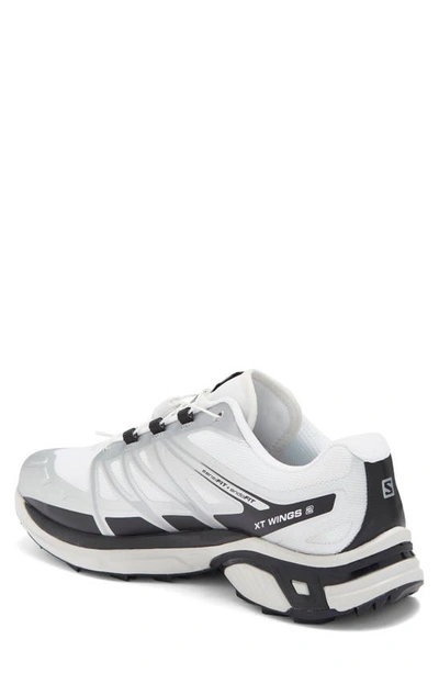 Shop Salomon Xt-wings 2 Trail Running Shoe In White/ Silver Metallic