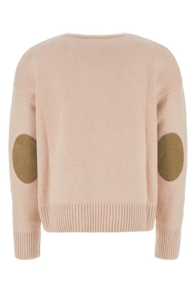 Shop Ami Alexandre Mattiussi Ami Man Antiqued Pink Wool Blend Sweater