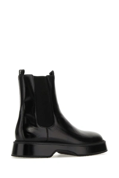 Shop Ami Alexandre Mattiussi Ami Man Black Leather Ankle Boots