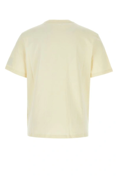 Shop Ami Alexandre Mattiussi Ami Man Ivory Cotton T-shirt In White