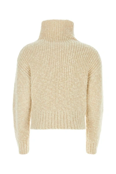 Shop Ami Alexandre Mattiussi Ami Man Ivory Wool Blend Sweater In White