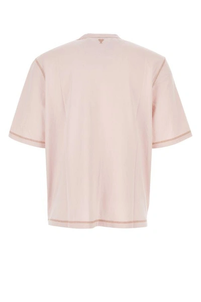 Shop Ami Alexandre Mattiussi Ami Man Light Pink Cotton T-shirt