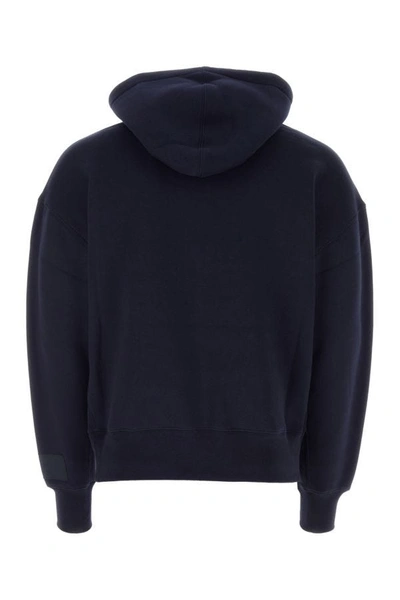Shop Ami Alexandre Mattiussi Ami Man Midnight Blue Cotton Blend Sweatshirt