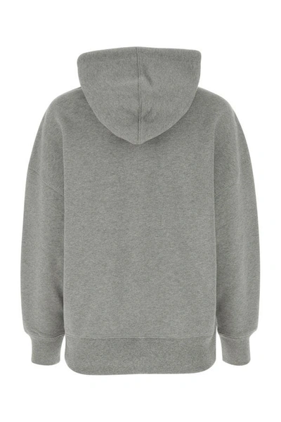 Shop Ami Alexandre Mattiussi Ami Woman Melange Grey Stretch Cotton Sweatshirt In Gray