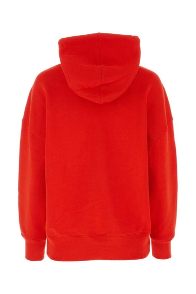 Shop Ami Alexandre Mattiussi Ami Woman Red Stretch Cotton Sweatshirt