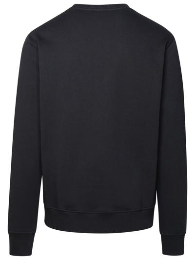 Shop Balmain Man Black Cotton Sweatshirt