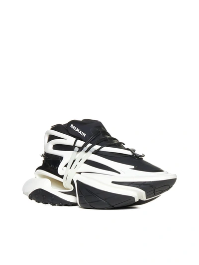 Shop Balmain Sneakers In Noir Blanc