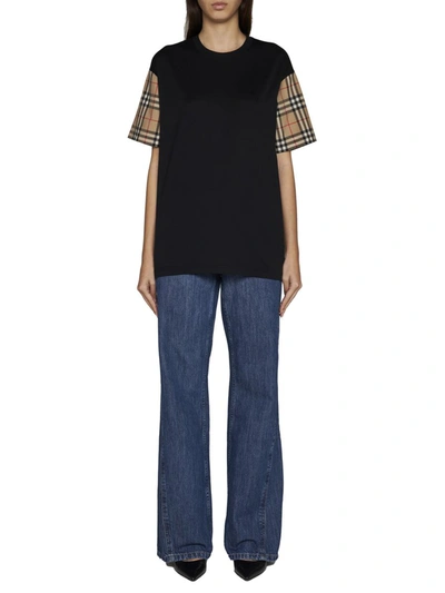 Shop Burberry T-shirts And Polos In Black