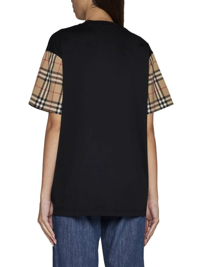 Shop Burberry T-shirts And Polos In Black