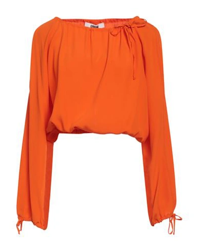Shop Mauro Grifoni Grifoni Woman Top Orange Size 4 Acetate, Silk