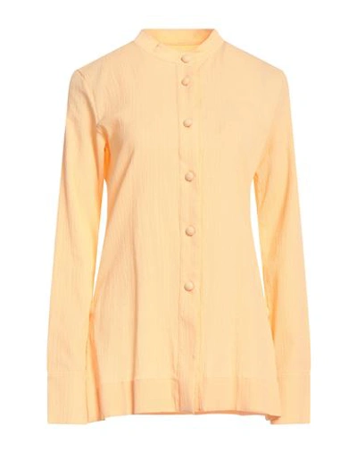 Shop Jil Sander Woman Shirt Apricot Size 4 Cotton, Polyester In Orange