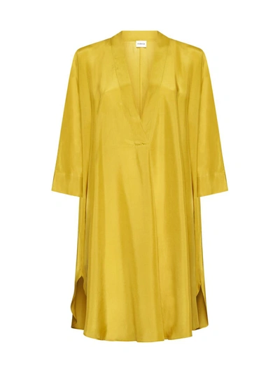 Shop P.a.r.o.s.h Parosh Dresses In Dark Yellow