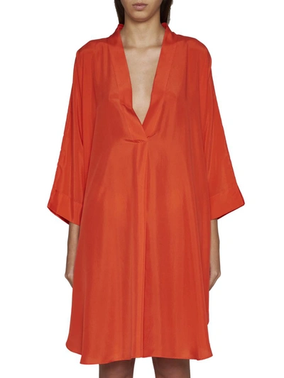 Shop P.a.r.o.s.h Parosh Dresses In Orange