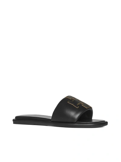 Shop Tory Burch Sandals In Perfect Black / Gold