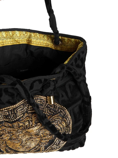 Shop Versace Home Bags In Black