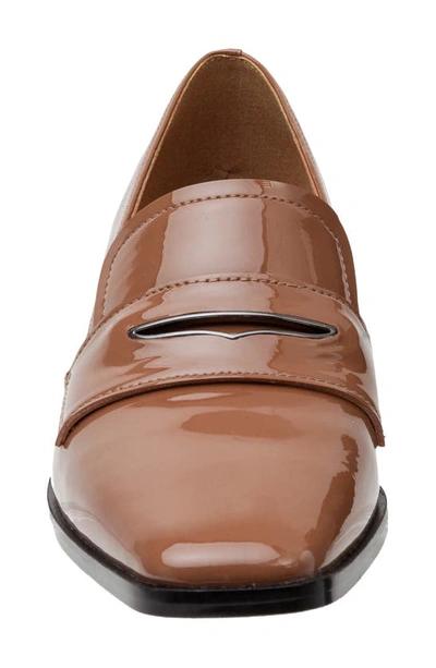 Linea Paolo Miramar Penny Loafer Pump In Cognac