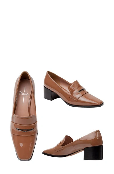 Linea Paolo Miramar Penny Loafer Pump In Cognac