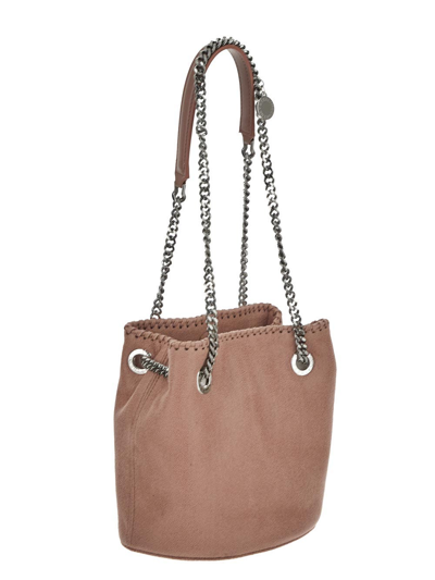Shop Stella Mccartney Chain Strap Bucket Bag In Pink
