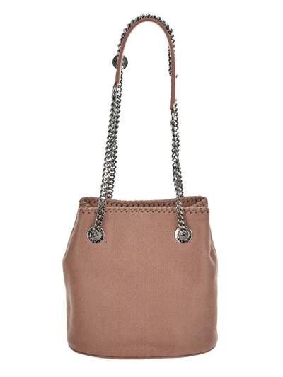 Shop Stella Mccartney Chain Strap Bucket Bag In Pink