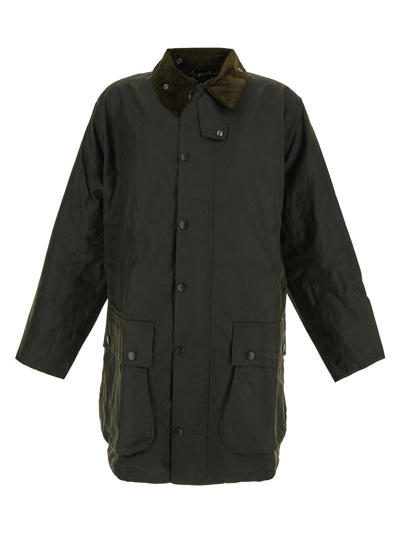 Shop Barbour Classic Northumbria Wax Jacket In Green