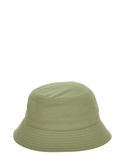 Shop Burberry Logo Embroidery Bucket Hat In Green