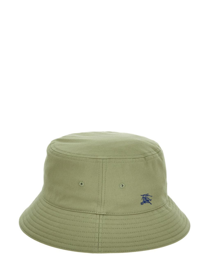 Shop Burberry Logo Embroidery Bucket Hat In Green