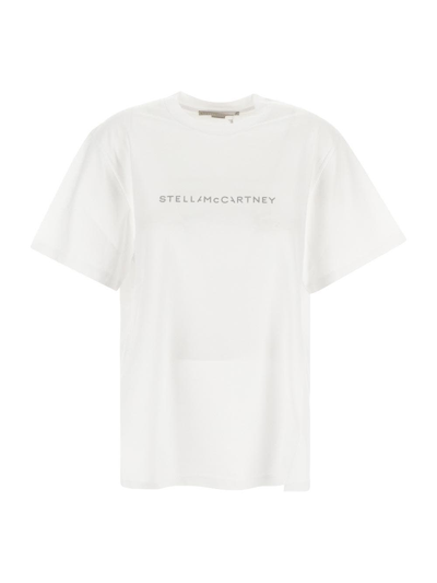 Shop Stella Mccartney Logo Print T-shirt In White