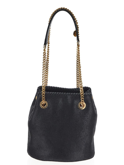 Shop Stella Mccartney Chain Strap Bucket Bag In Black