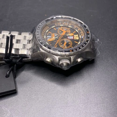 Pre-owned Luminox Lightning Ii F-35 Fighter Steel Chronograph Black Dial Watch Xa.9382