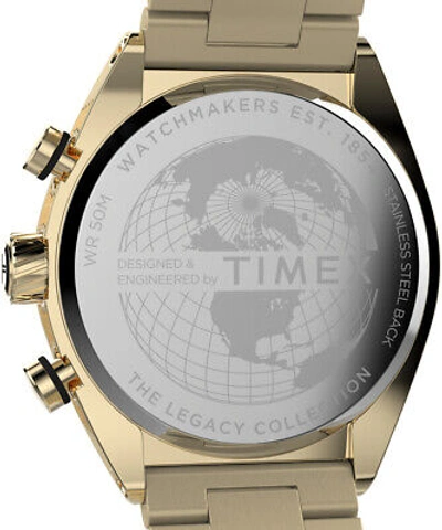 Pre-owned Timex Gold Mens Chronograph Watch Legacy Tw2w22100