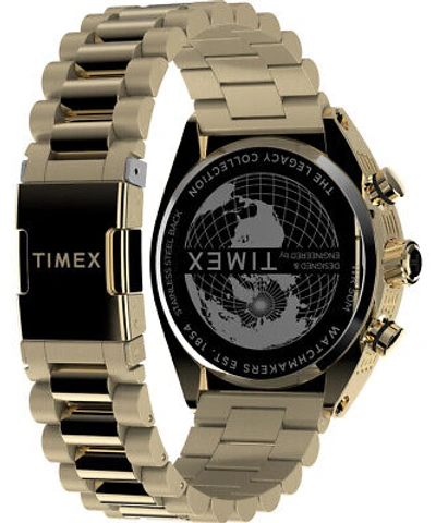 Pre-owned Timex Gold Mens Chronograph Watch Legacy Tw2w22100