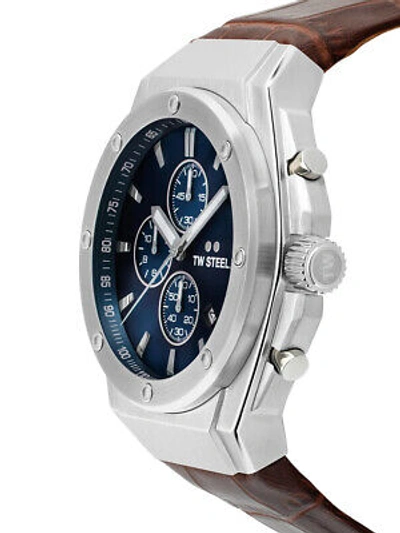 Pre-owned Tw Steel Tw-steelce4107 Ceo Tech Chronograph Mens Watch 44mm 10atm