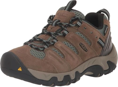 Pre-owned Keen Women's Headout Low Height Waterproof All Terrain Hiking Shoes In Shitake/dark Forest