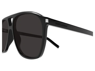 Pre-owned Saint Laurent Sunglasses Sl 596 Dune 001 Black Black Woman